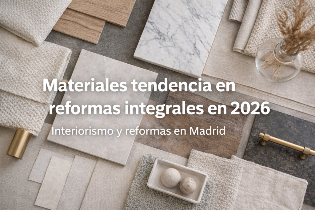 moodboard de materiales en tendencia con titulo principal